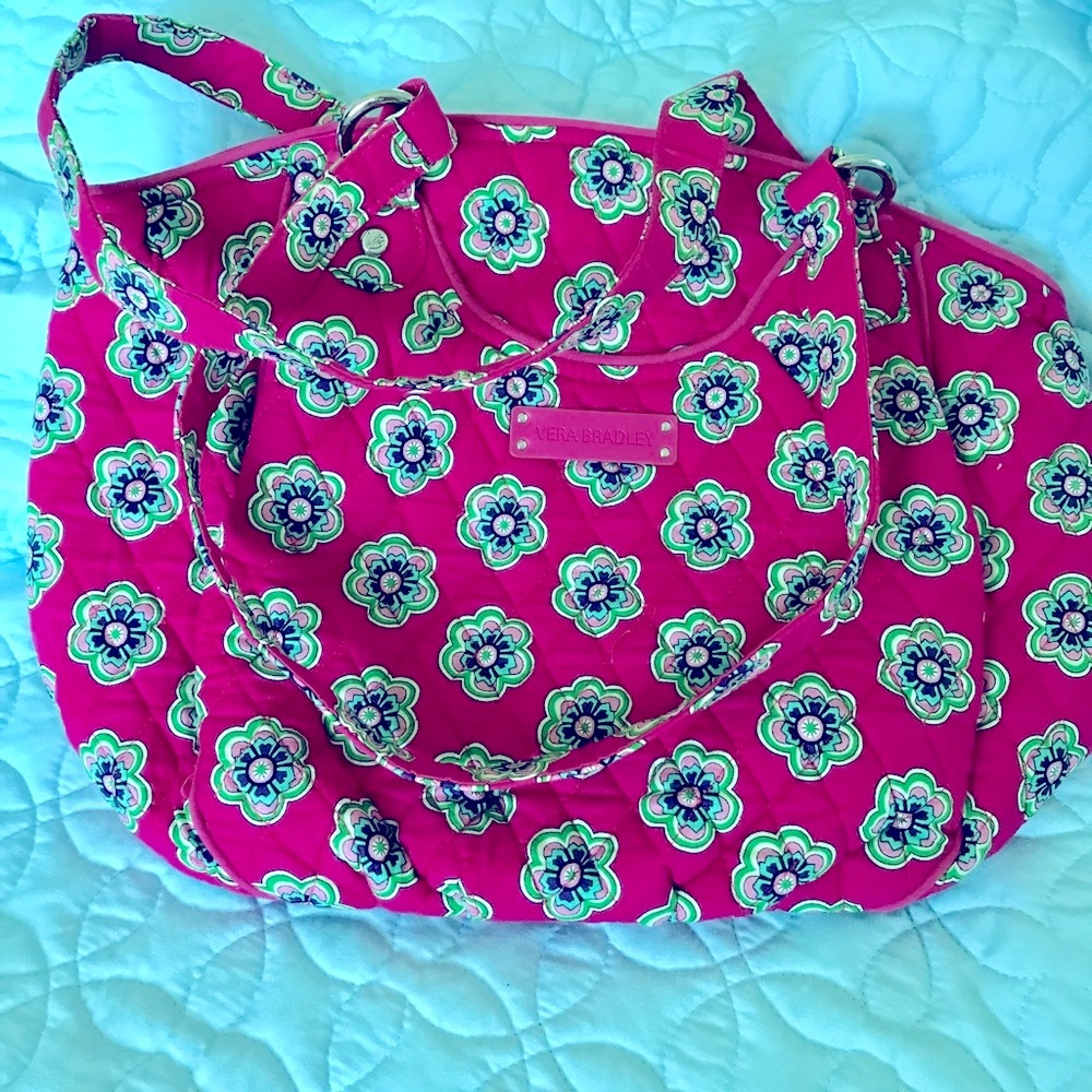 VB PINK SWIRLS FLOWERS NWOT GLENNA BAG